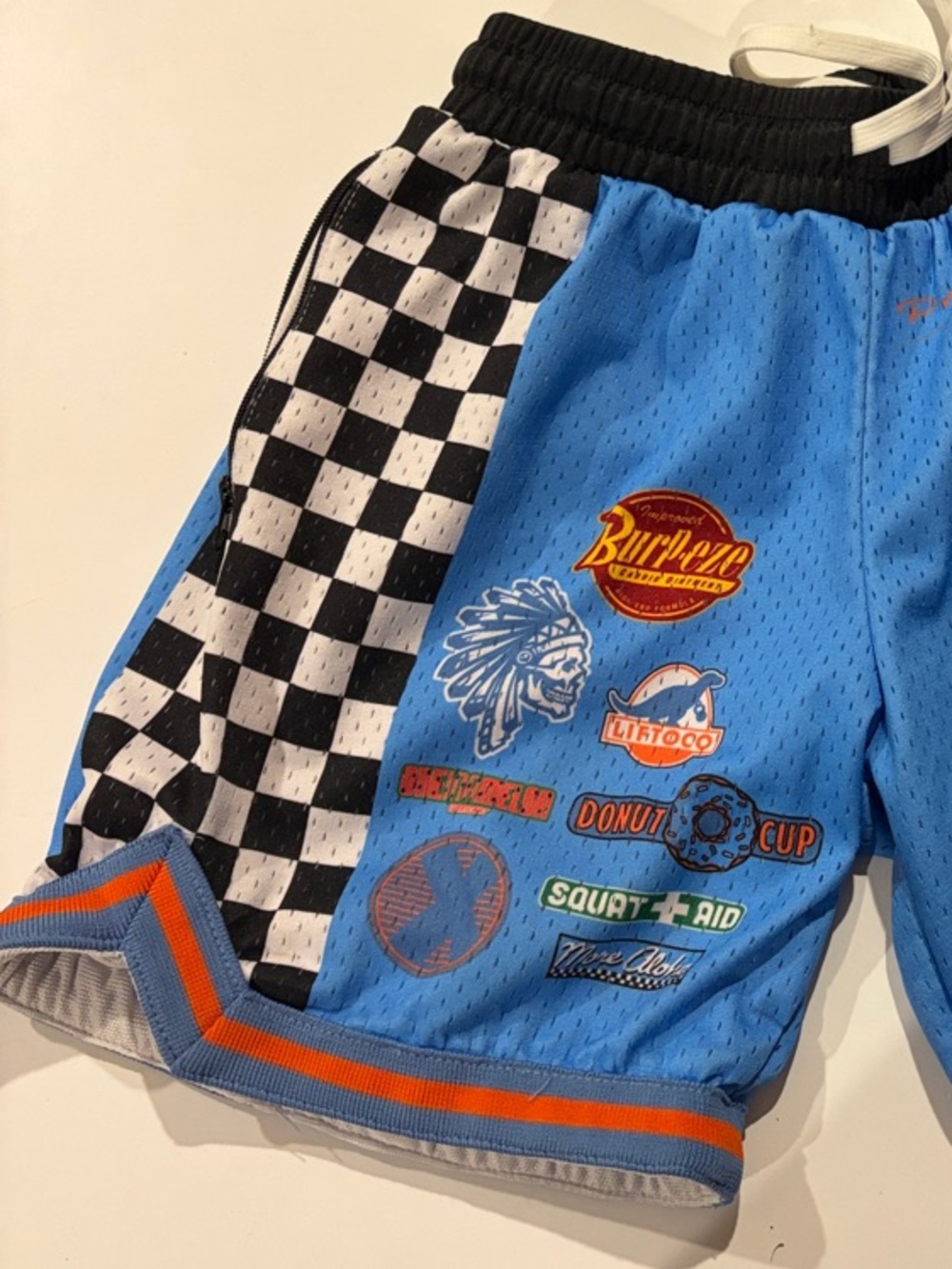 Kids Dinico Blue CARS themed Graphic basketball short